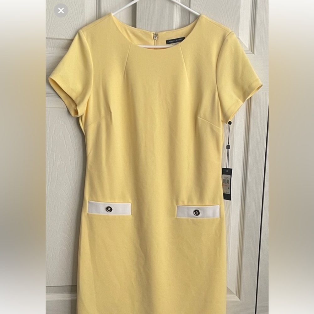Tommy Hilfiger NWT Yellow Dress Classic Workwear Size 8